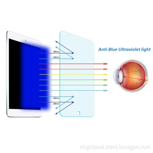 9H 0.3mm 2.5D anti blue light tempered glass screen protector for ipad mini
